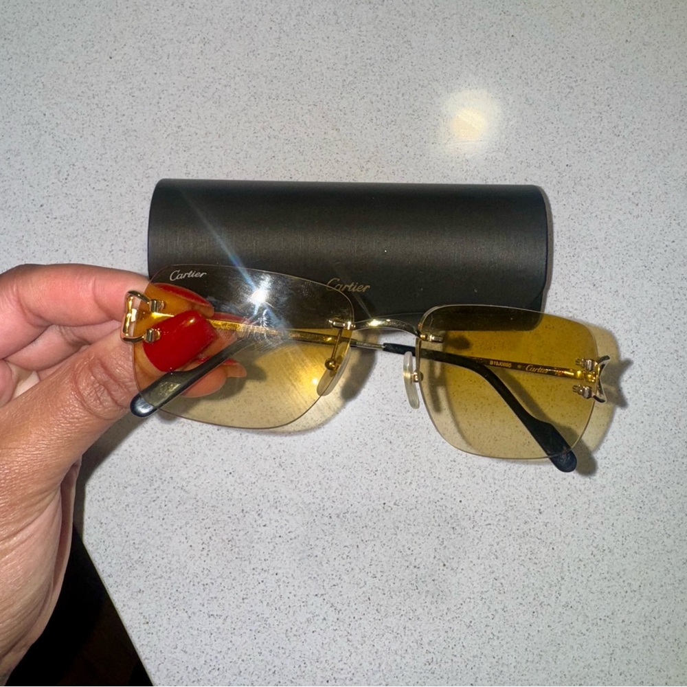 Cartier Gold and Yellow Sunglasses